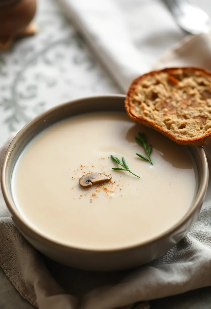 30 French Mushroom Soup Recipes Rich And Creamy 21. Savory Mushroom Cream Soup with Nutmeg