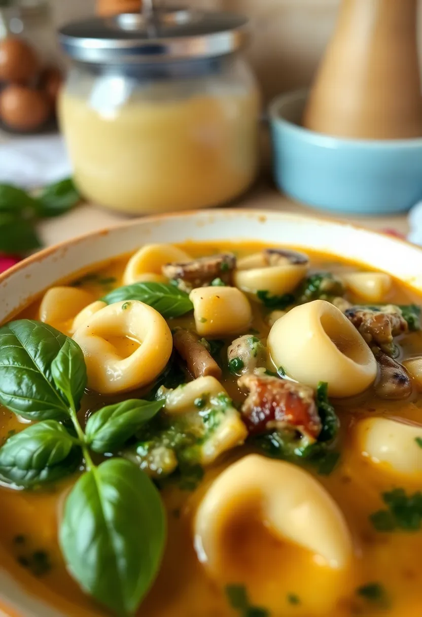 30 French Mushroom Soup Recipes Rich And Creamy 27. Mushroom and Spinach Tortellini Soup