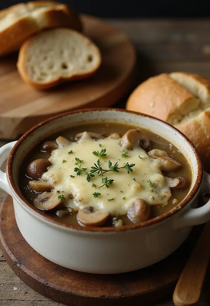 30 French Mushroom Soup Recipes Rich And Creamy 6. French Onion Mushroom Soup