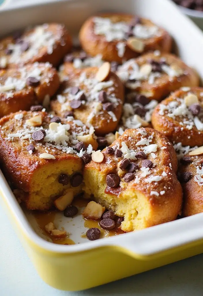 30 French Toast Casserole Recipes That Wow A Crowd 12 30 French Toast Casserole Recipes That Wow A Crowd - 12. Almond Joy French Toast Casserole