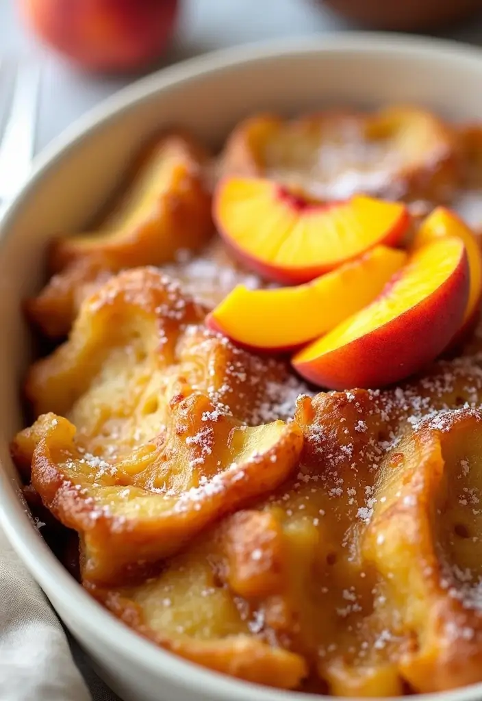 30 French Toast Casserole Recipes That Wow A Crowd 17 30 French Toast Casserole Recipes That Wow A Crowd - 17. Honey Vanilla Peach French Toast Casserole