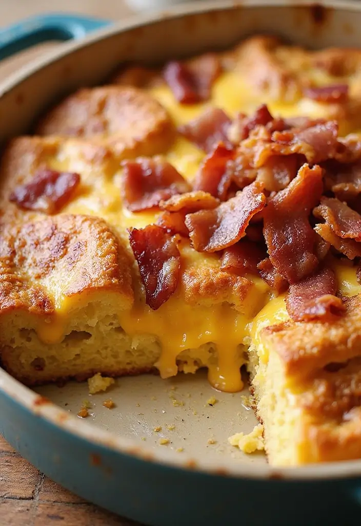 30 French Toast Casserole Recipes That Wow A Crowd 30 30 French Toast Casserole Recipes That Wow A Crowd - 30. Bacon and Cheddar Breakfast French Toast Casserole