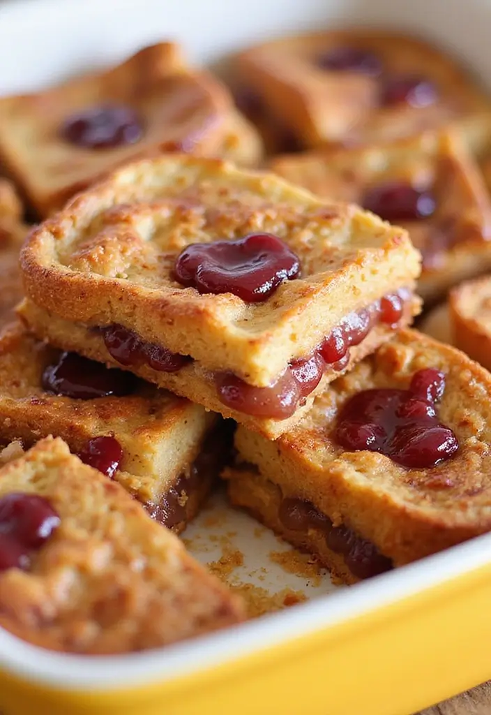 30 French Toast Casserole Recipes That Wow A Crowd 8 30 French Toast Casserole Recipes That Wow A Crowd - 8. Peanut Butter and Jelly French Toast Casserole