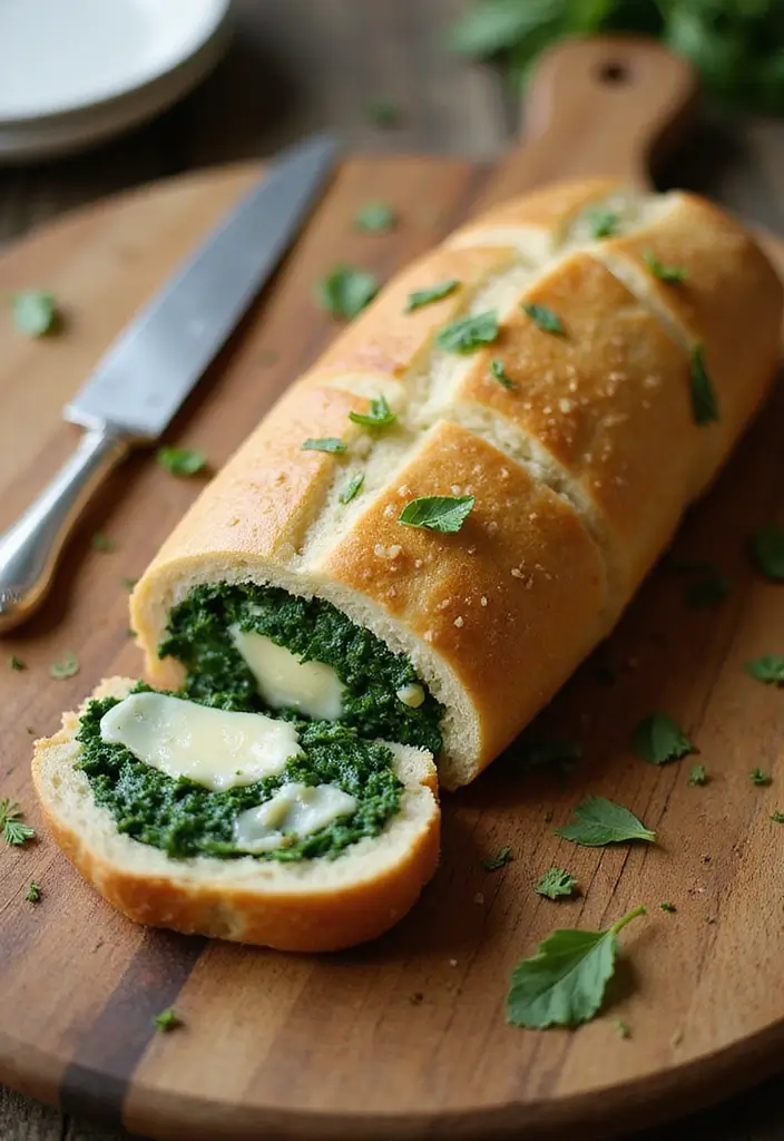 30 Recipes With French Bread That Never Fail 6 30 Recipes With French Bread That Never Fail - 6. French Bread Stuffed with Spinach and Cheese