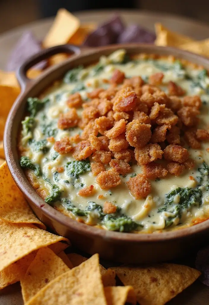 30 Recipes With French Fried Onions: Crispy And Delicious 18 30 Recipes With French Fried Onions: Crispy And Delicious - 18. Spinach and Artichoke Dip with Crispy Onions