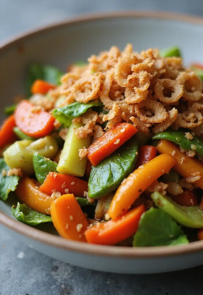 30 Recipes With French Fried Onions: Crispy And Delicious 24 30 Recipes With French Fried Onions: Crispy And Delicious - 24. Vegetable Stir-Fry with Onion Crunch