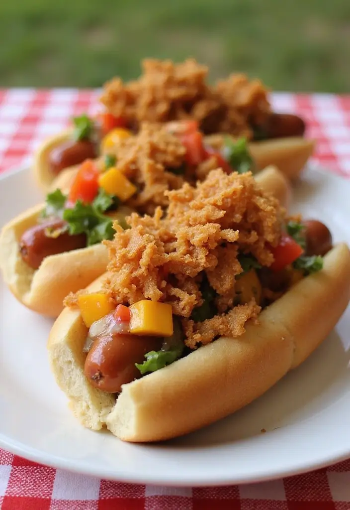 30 Recipes With French Fried Onions: Crispy And Delicious 26 30 Recipes With French Fried Onions: Crispy And Delicious - 26. Chicago Style Hot Dogs with Onion Crunch