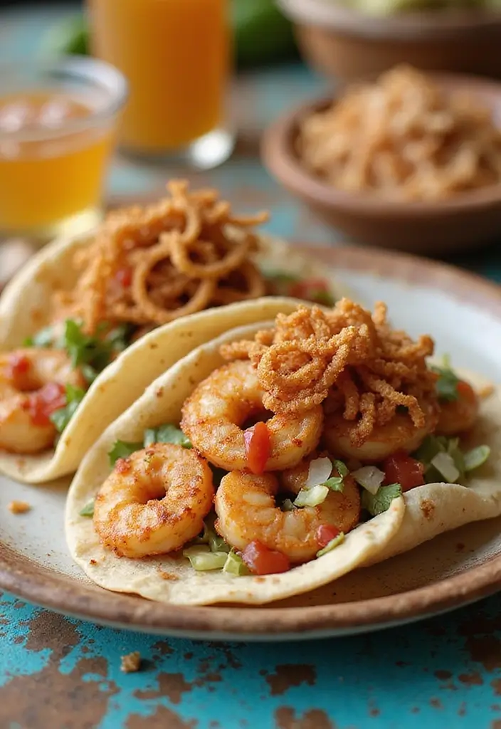 30 Recipes With French Fried Onions: Crispy And Delicious 28 30 Recipes With French Fried Onions: Crispy And Delicious - 28. Shrimp Tacos with Onion Crunch