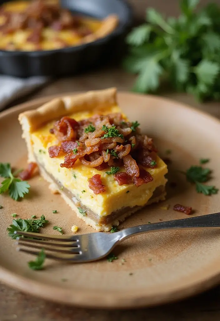 30 Recipes With French Fried Onions: Crispy And Delicious 9 30 Recipes With French Fried Onions: Crispy And Delicious - 9. Savory Onion and Bacon Quiche