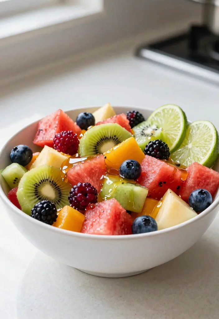 10 Dessert Recipes Without Flour for Gluten Free Treats - 9. Fruit Salad with Honey Lime Dressing 1