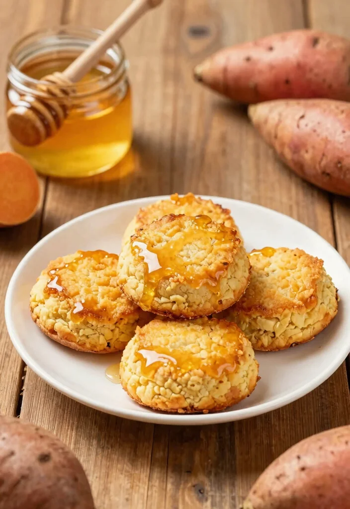 10 Dinner Biscuit Recipes for Comfort Style Meals - 3. Sweet Potato Biscuits with Honey Glaze 1