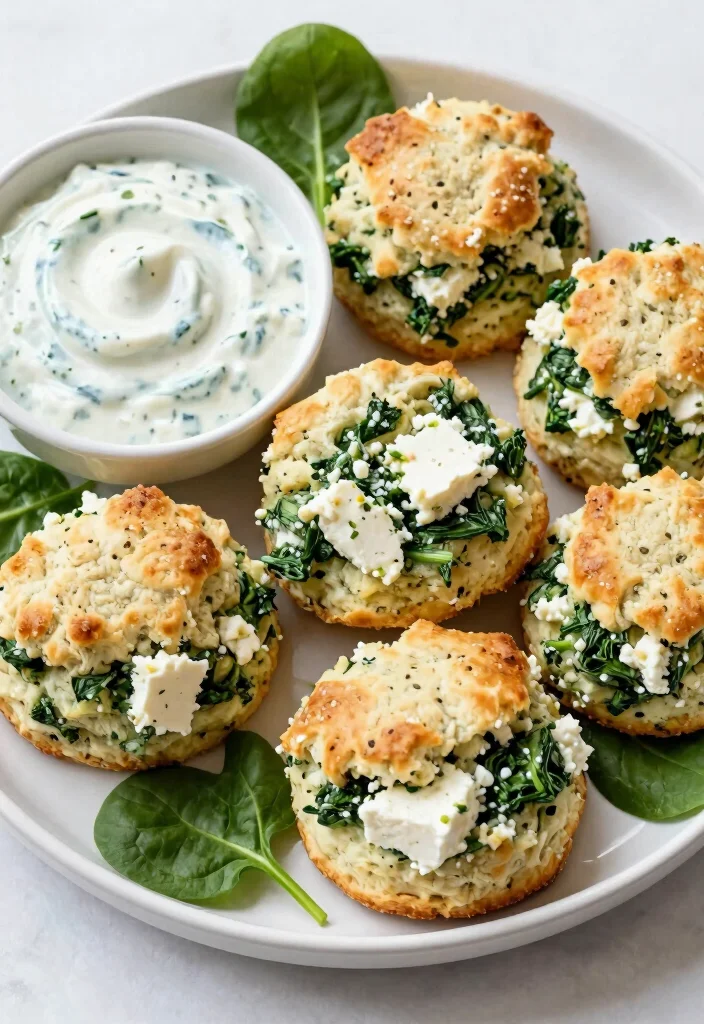 10 Dinner Biscuit Recipes for Comfort Style Meals - 4. Spinach and Feta Biscuits 1