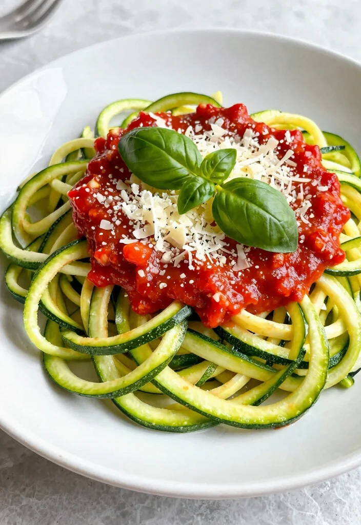 10 Dinner Video Recipes for Easy Step by Step Cooking - 7. Zucchini Noodles with Marinara Sauce 1