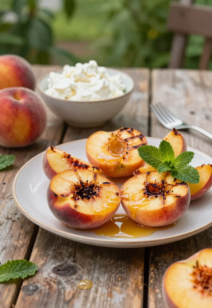 10 Healthy Gourmet Recipes for Elevated Clean Eating - 3. Grilled Peaches with Vegan Ricotta 1