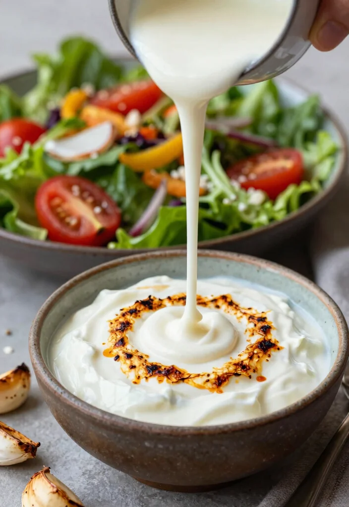 10 Healthy Greek Yogurt Dressing Recipes for Clean Eating - 6. Roasted Garlic Greek Yogurt Dressing 1