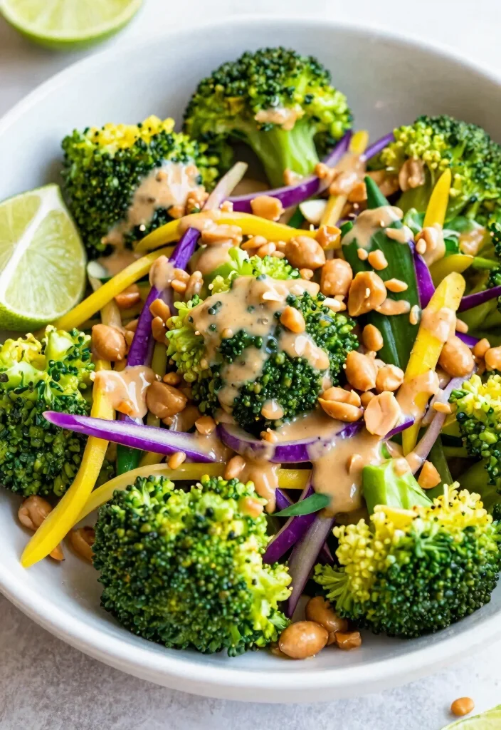 10 Keto Broccoli Slaw Recipes for Crunchy Low Carb Sides - 2. Thai Peanut Broccoli Slaw 1