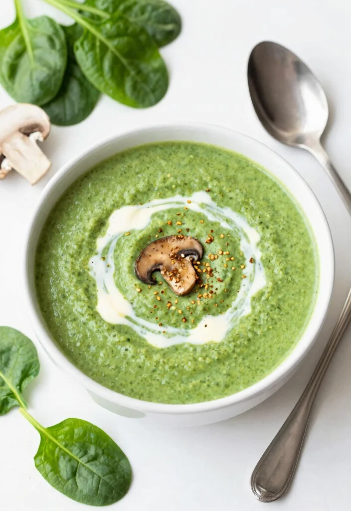 10 Keto Mushroom Soup Recipes for Cozy Low Carb Bowls - 3. Creamy Spinach Mushroom Bisque 1
