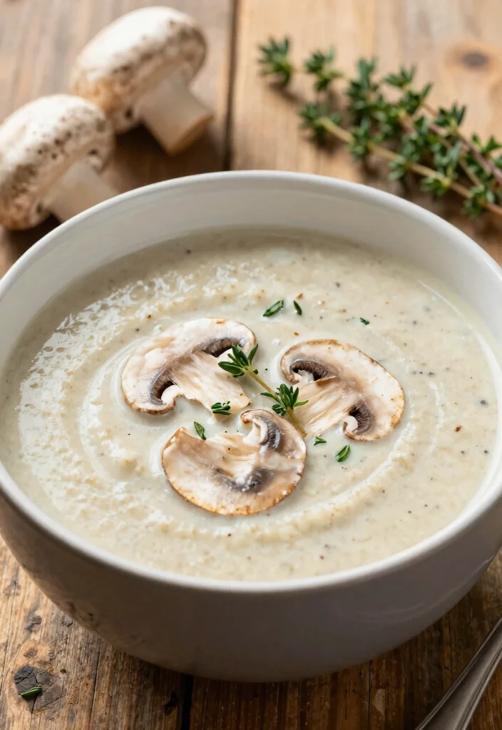 10 Keto Mushroom Soup Recipes for Cozy Low Carb Bowls - 5. Mushroom Cream Soup with Thyme 1