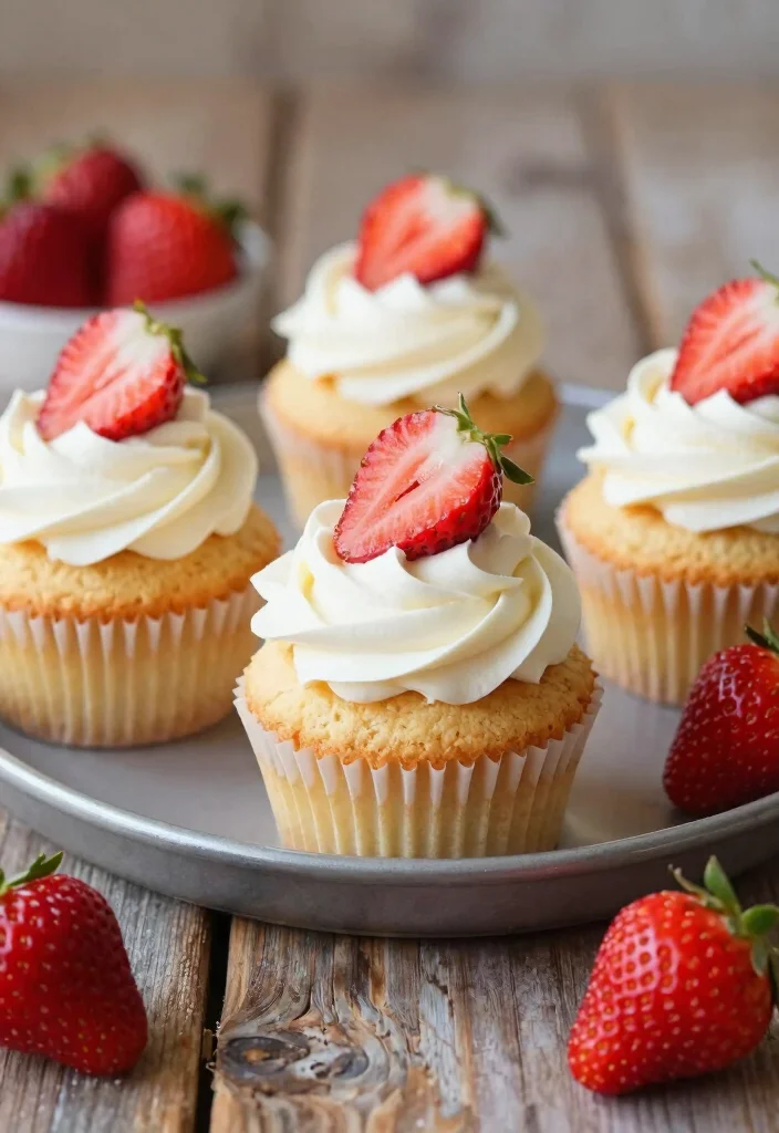 10 Low Carb Healthy Sweet Recipes for Smart Treats - 8. Strawberry Shortcake Cupcakes 1