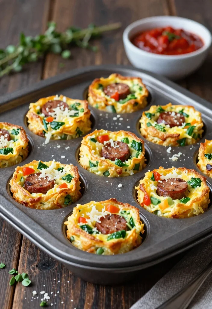 10 Muffin Tin Dinner Recipes for Easy Portion Control - 2. Italian Sausage and Veggie Frittata Bites 1