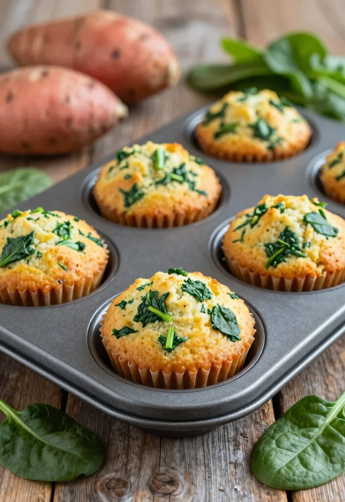 10 Muffin Tin Dinner Recipes for Easy Portion Control - 5. Sweet Potato and Spinach Muffins 1