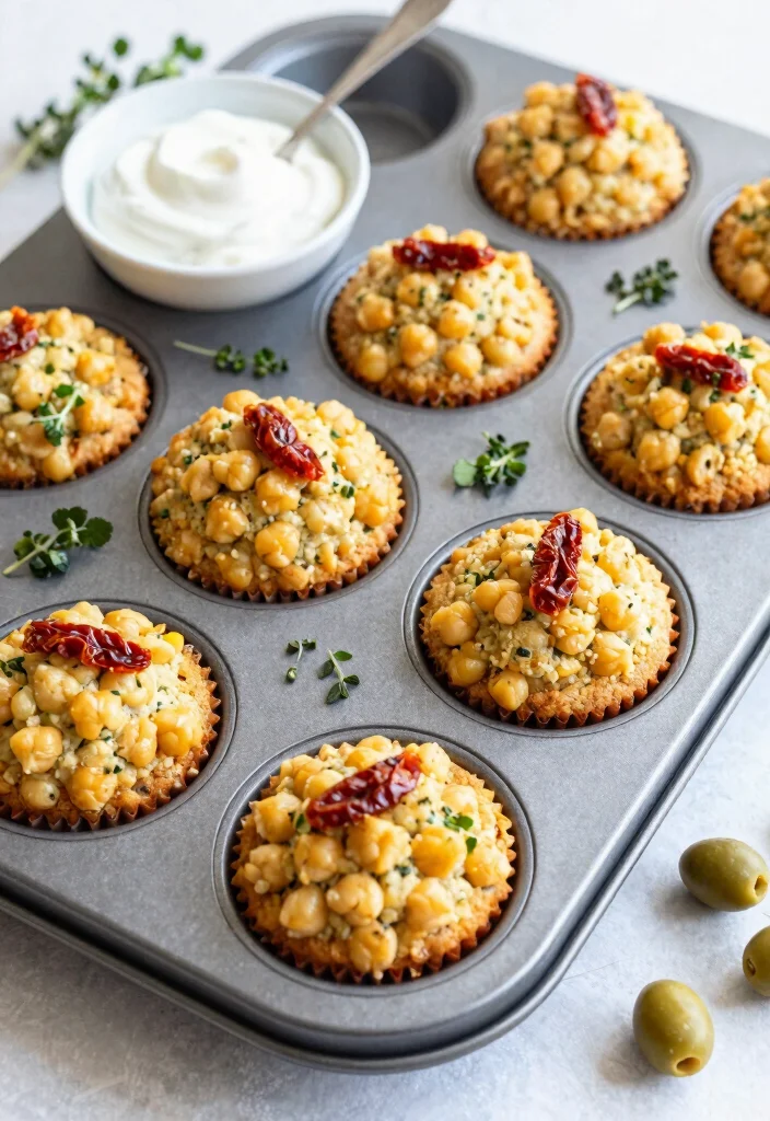 10 Muffin Tin Dinner Recipes for Easy Portion Control - 6. Mediterranean Chickpea Muffins 1