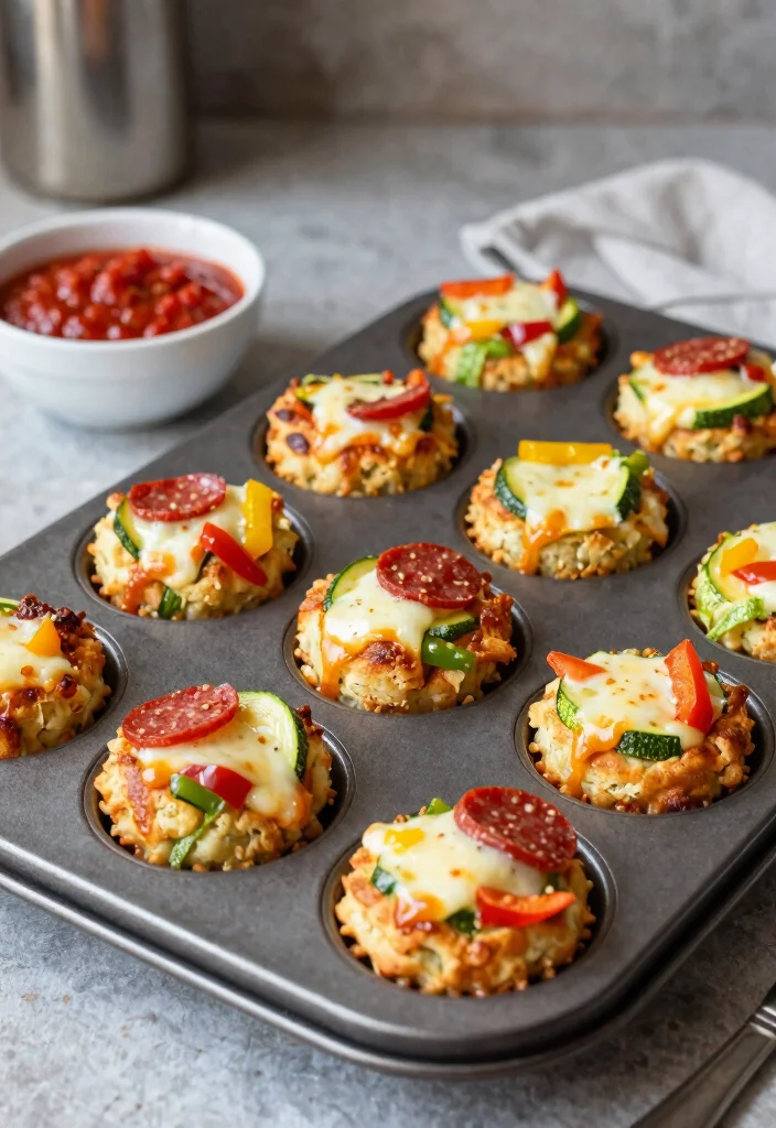 10 Muffin Tin Dinner Recipes for Easy Portion Control - 9. Zucchini Pizza Bites 1