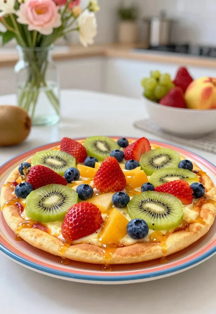 10 Pancake Mix Dessert Recipes for Easy Sweet Baking - 4. Pancake Mix Fruit Pizza 1