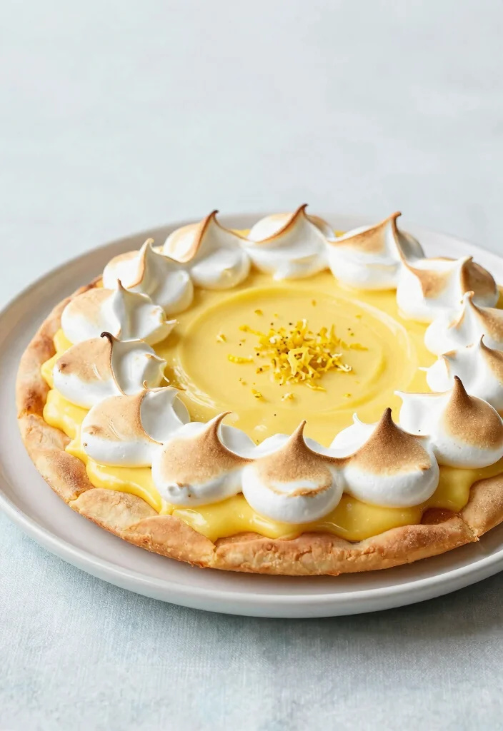 10 Pizza Crust Dessert Recipes for Fun Creative Treats - 6. Lemon Meringue Pizza 1