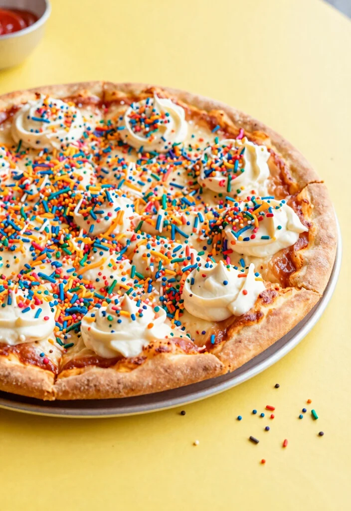 10 Pizza Crust Dessert Recipes for Fun Creative Treats - 9. Funfetti Dessert Pizza 1