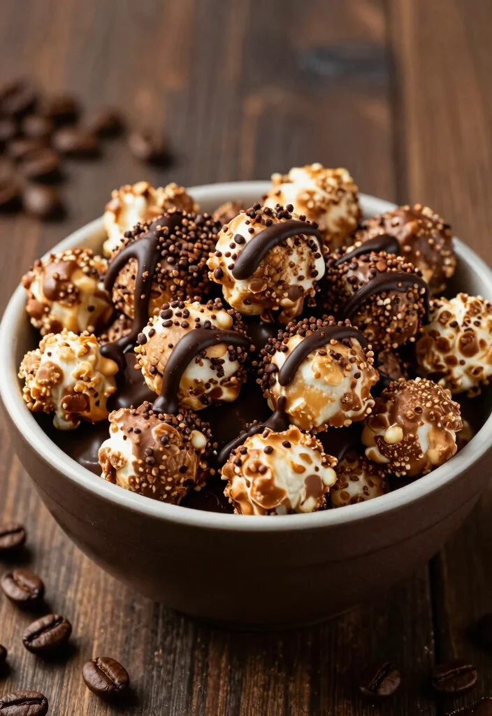 10 Popcorn Dessert Recipes for Sweet and Crunchy Snacks - 10. Mocha Coffee Popcorn 1