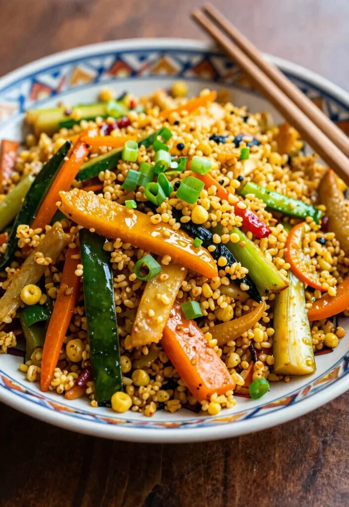 10 Vegan Bulgur Recipes for Hearty Plant Based Meals - 6. Thai-inspired Bulgur Stir-Fry 1