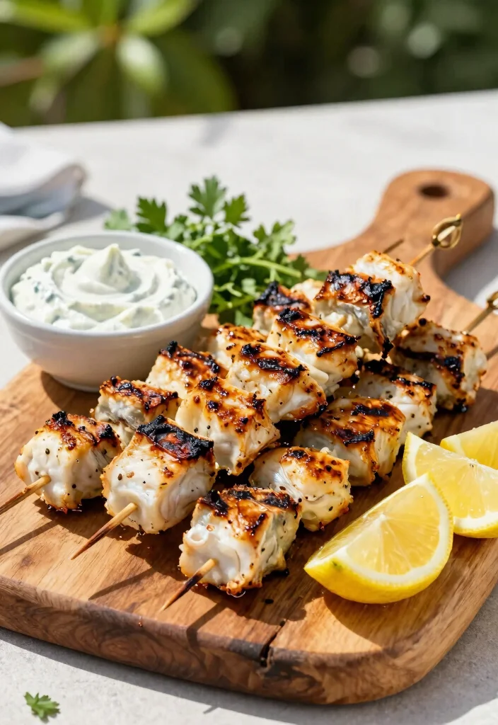 12 Healthy Mediterranean Fish Recipes with Fresh Flavor - 5. Greek-style Fish Skewers 1