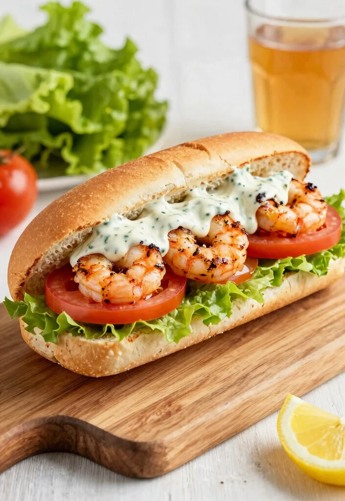 12 Healthy Southern Recipes with a Lighter Twist - 6. Lighter Shrimp Po' Boy 1