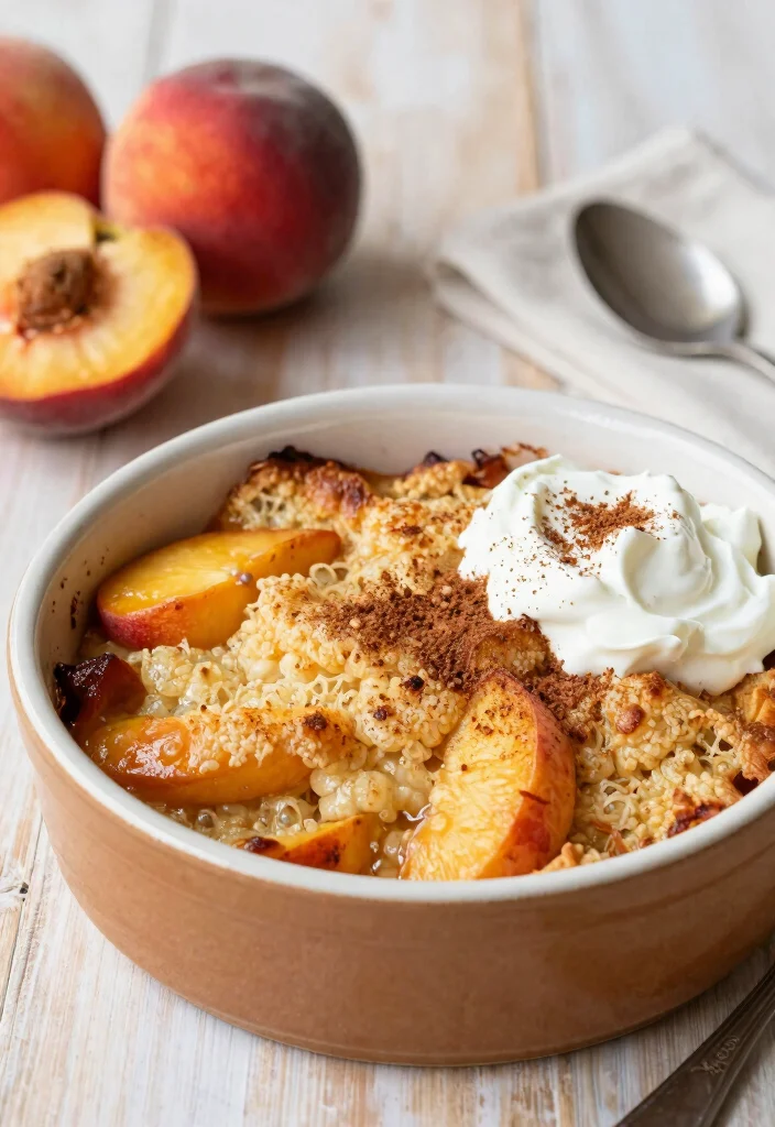 12 Healthy Southern Recipes with a Lighter Twist - 9. Guilt-Free Peach Cobbler 1