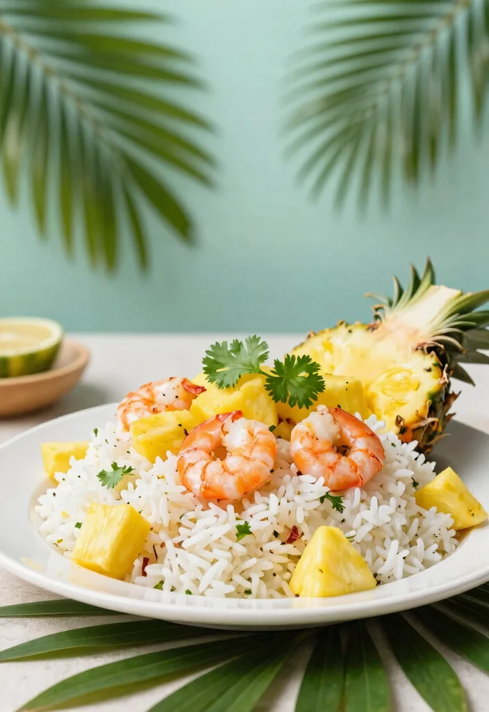 12 Healthy White Rice Recipes for Balanced Everyday Meals - 5. Coconut Rice with Pineapple and Shrimp 1