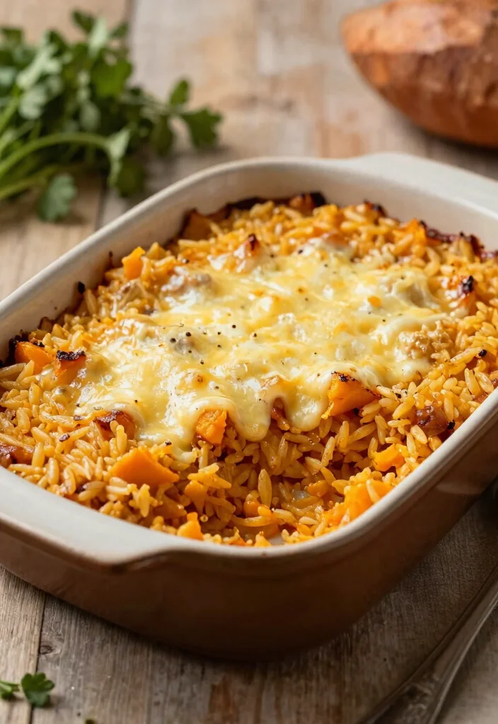 12 Healthy White Rice Recipes for Balanced Everyday Meals - 9. Sweet Potato and Rice Casserole 1