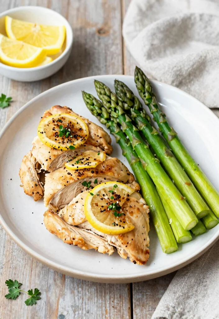12 Keto Dairy Free Dinner Recipes for Clean Low Carb Meals - 3. Lemon Garlic Chicken with Asparagus 1