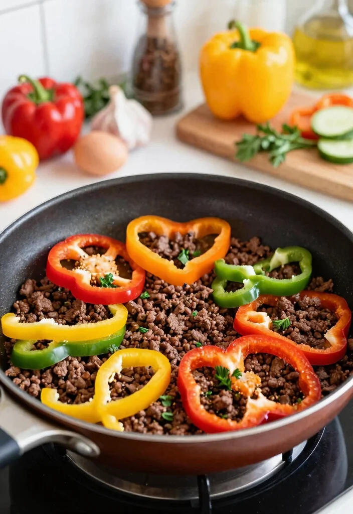 12 Keto Dairy Free Dinner Recipes for Clean Low Carb Meals - 8. Beef and Bell Pepper Skillet 1