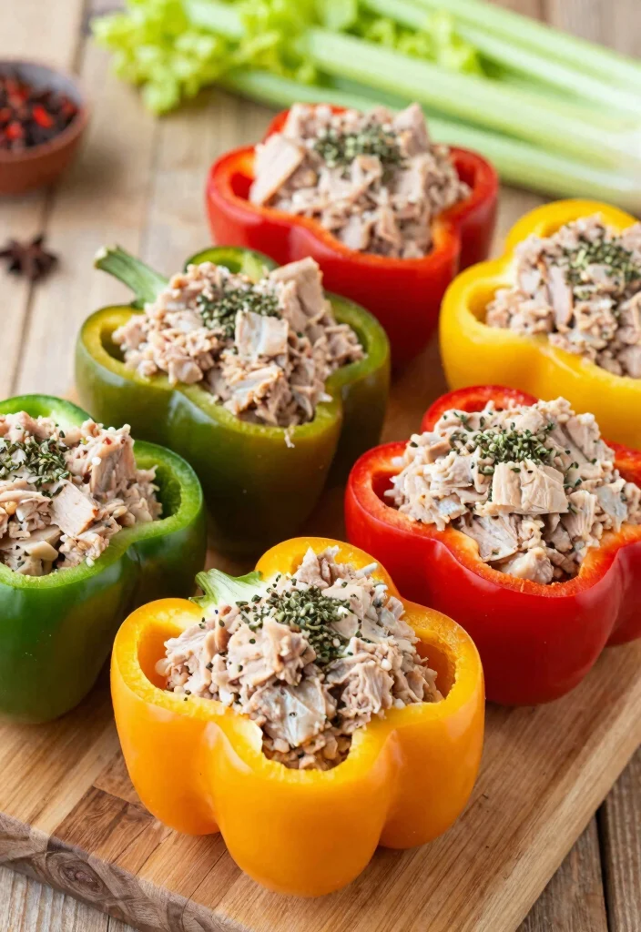 12 Keto Tuna Recipes for Easy Protein Packed Meals - 2. Tuna Stuffed Bell Peppers 1