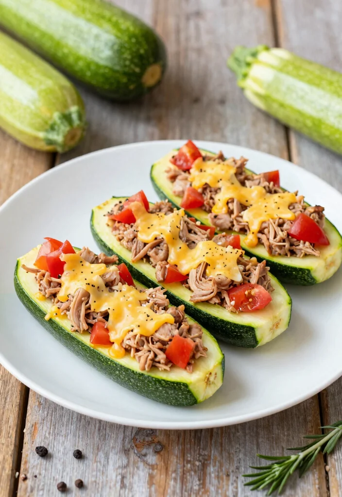12 Keto Tuna Recipes for Easy Protein Packed Meals - 7. Tuna Zucchini Boats 1