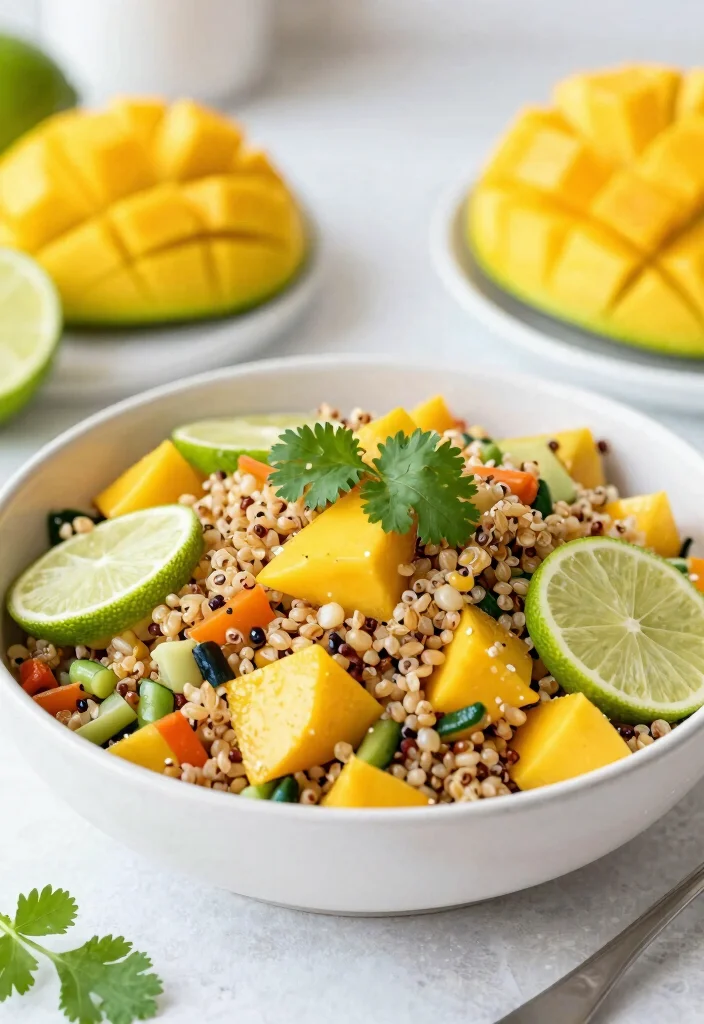 12 Lime Dinner Recipes with Bright Fresh Flavor - 10. Lime-Mango Fusion Quinoa Salad 1