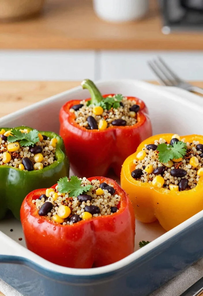 12 Low Sodium Dinner Recipes for Heart Smart Eating - 2. Quinoa & Black Bean Stuffed Peppers 1