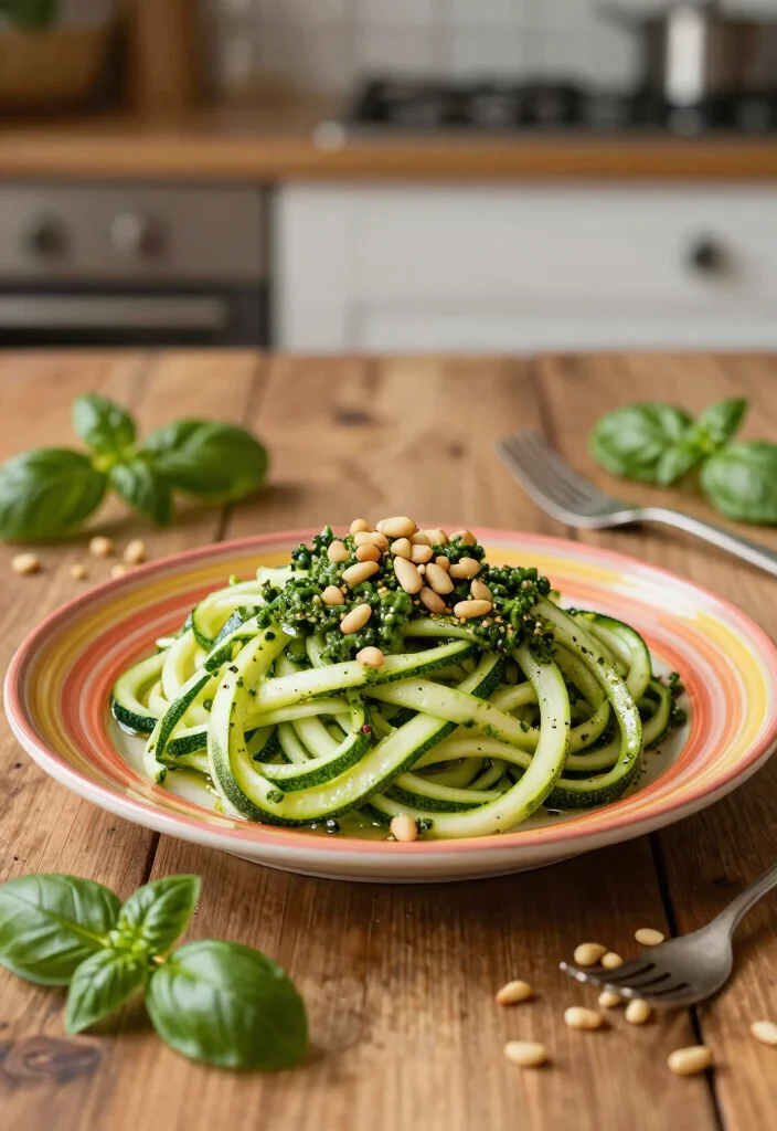 12 Low Sodium Dinner Recipes for Heart Smart Eating - 6. Zucchini Noodles with Pesto 1