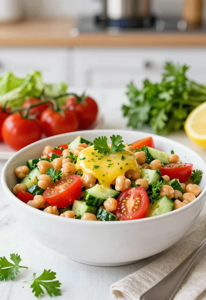 12 Low Sodium Dinner Recipes for Heart Smart Eating - 9. Chickpea Salad with Lemon Dressing 1