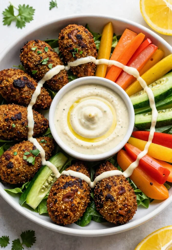 12 Mediterranean Dinner Recipes for Fresh Healthy Meals - 10. Falafel Bowl with Tahini Sauce 1
