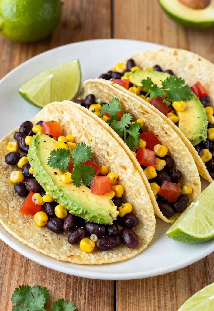 12 Noom Dinner Recipes for Balanced Weight Friendly Eating - 11. Black Bean and Corn Tacos with Avocado 1
