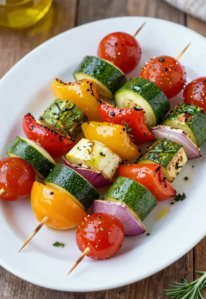 12 Noom Dinner Recipes for Balanced Weight Friendly Eating - 7. Lemon Herb Grilled Vegetable Skewers 1
