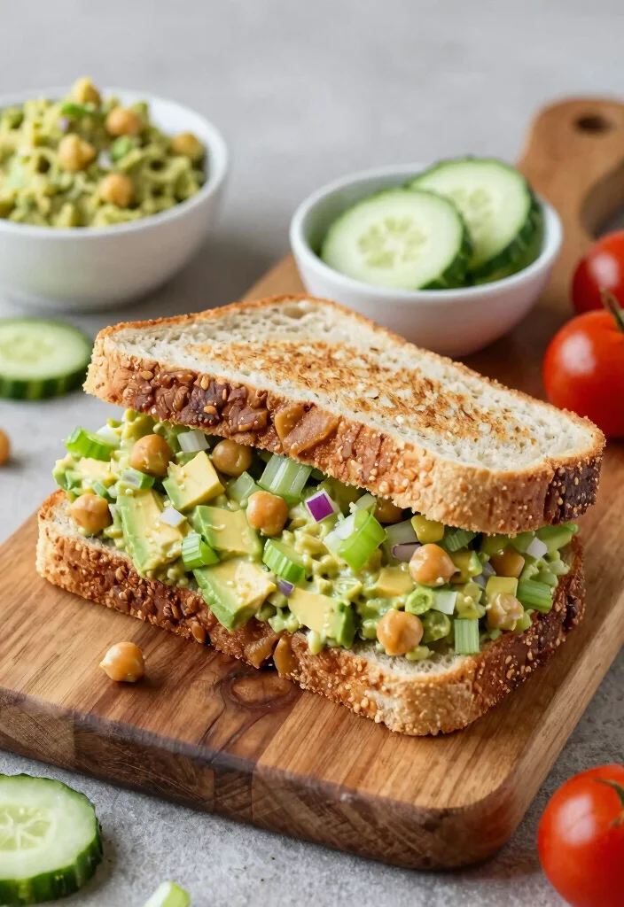12 Noom Dinner Recipes for Balanced Weight Friendly Eating - 8. Avocado Chickpea Salad Sandwich 1