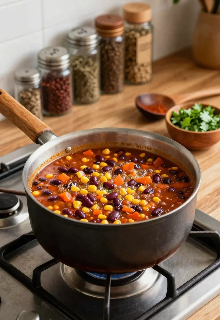 12 One Pot Vegan Recipes for Easy Clean Up Meals - 1. Hearty Vegan Chili 1